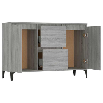 Credenza Grigio Sonoma 102x35x70 cm in Legno Multistrato