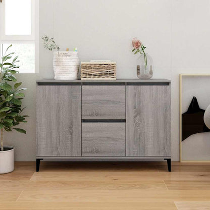 Credenza Grigio Sonoma 102x35x70 cm in Legno Multistrato