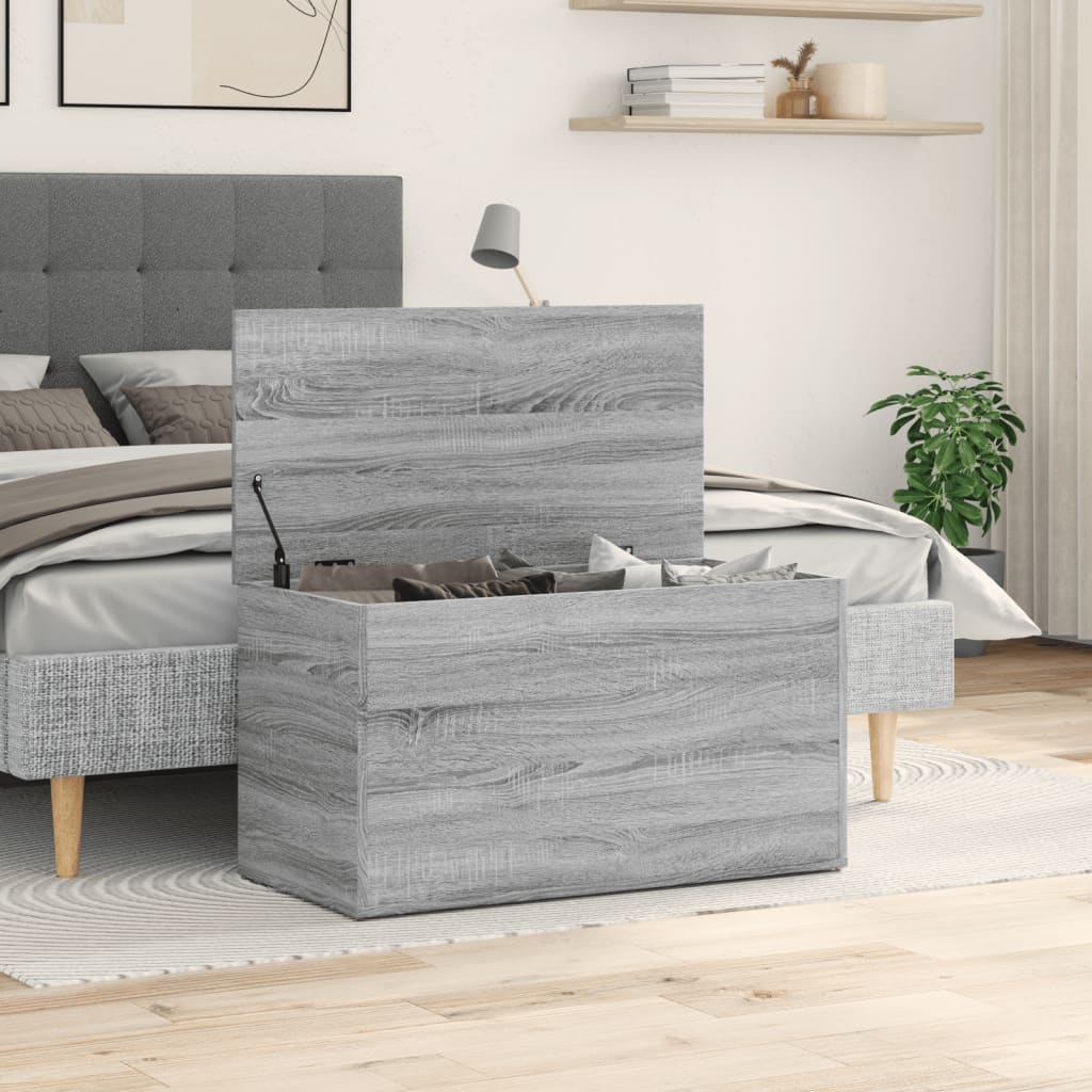 Cassapanca Grigio Sonoma 84x42x46 cm in Legno Ingegnerizzato