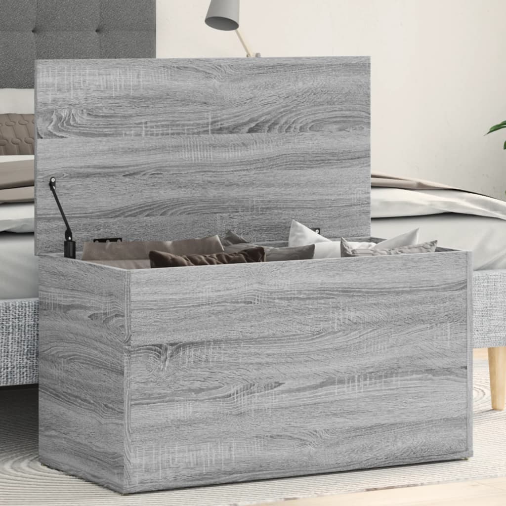 Cassapanca Grigio Sonoma 84x42x46 cm in Legno Ingegnerizzato