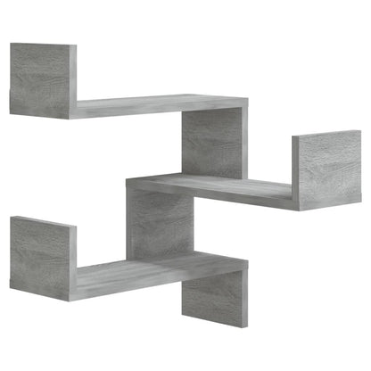 Scaffale Parete Angolo Grigio Sonoma 40x40x50cm Multistrato