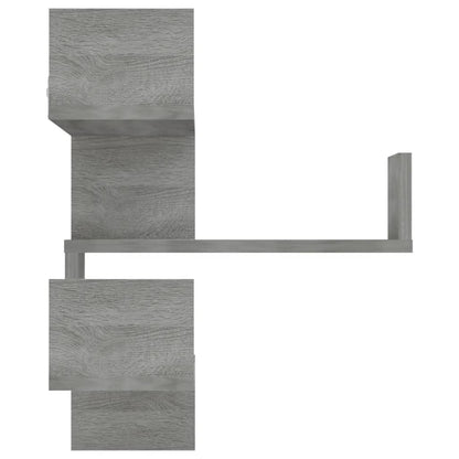 Scaffale Parete Angolo 2pz Grigio Sonoma 40x40x50cm Multistrato