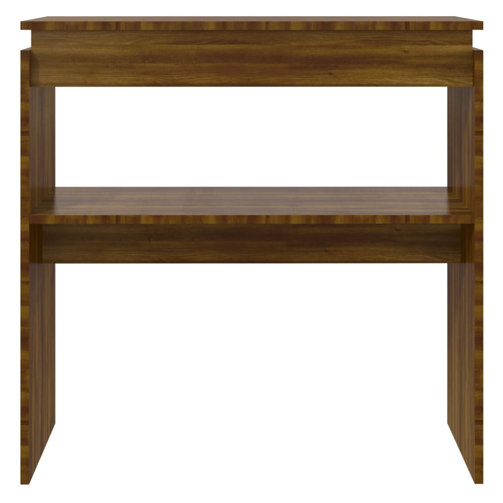 Tavolino Consolle Rovere Marrone 80x30x80 cm Legno Multistrato