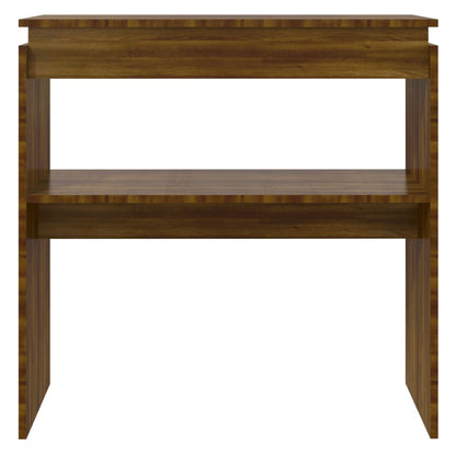 Tavolino Consolle Rovere Marrone 80x30x80 cm Legno Multistrato