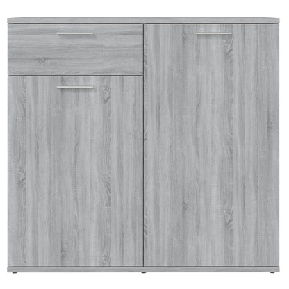 Credenza Grigio Sonoma 80x36x75 cm in Legno Multistrato