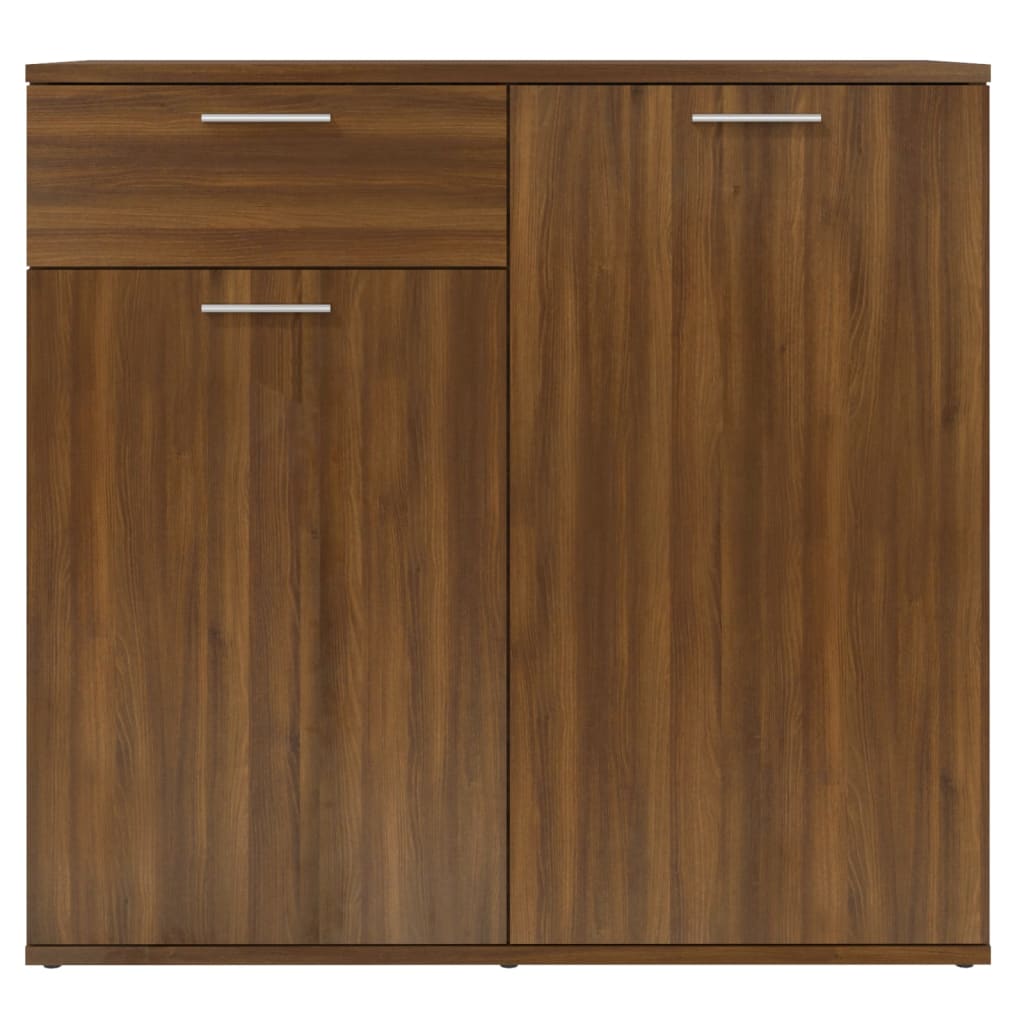 Credenza Rovere Marrone 80x36x75 cm in Legno Ingegnerizzato