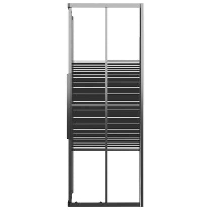 Box Doccia a Righe ESG 70x70x180 cm Nero