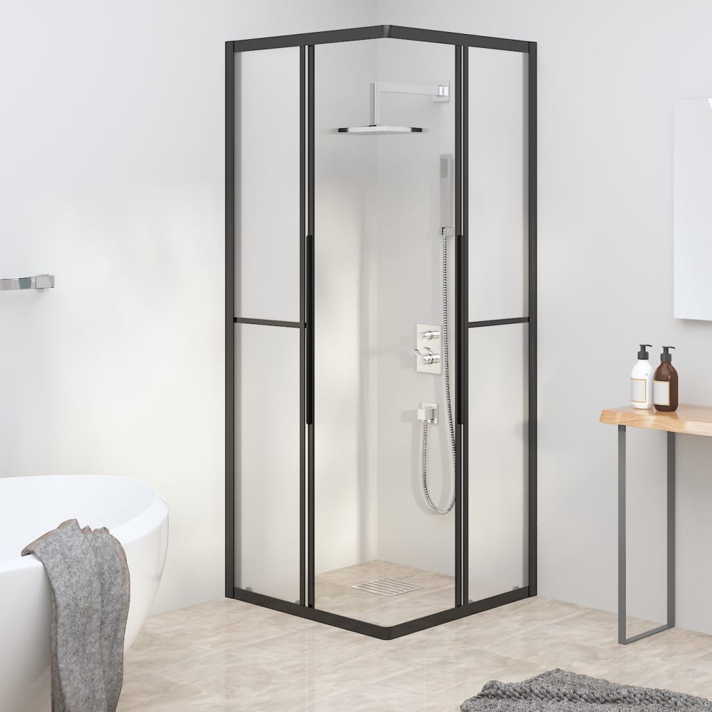 Cabina Doccia ESG Smerigliato 80x80x180 cm Nera