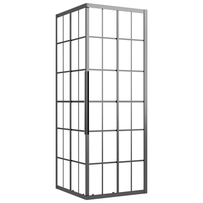 Cabina Doccia ESG Smerigliato 80x80x180 cm Nera