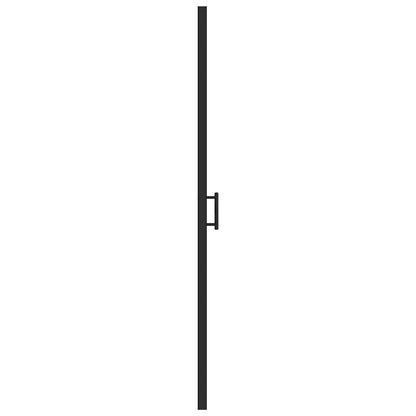 Parete Doccia 100x178 cm Vetro Temperato Semi Smerigliato Nero