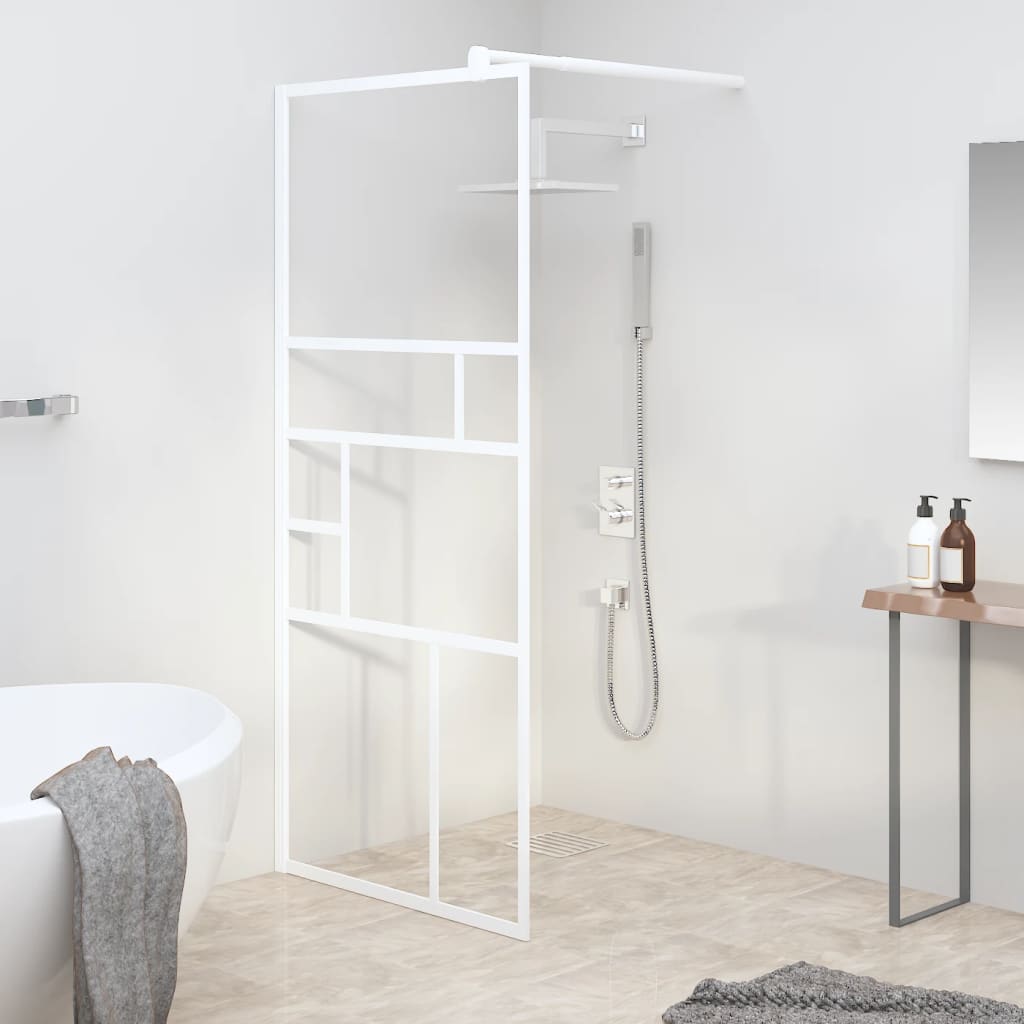 Parete per Doccia Walk in 90x195 cm in Vetro ESG Bianco