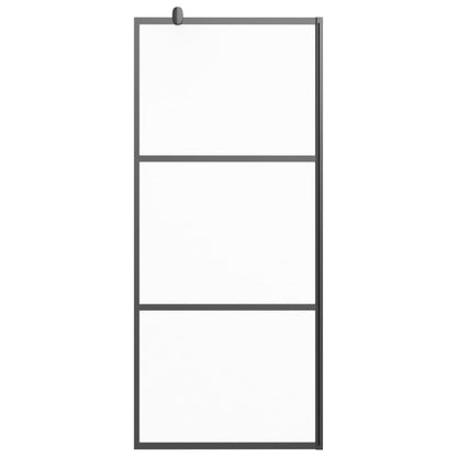 Parete Doccia Walk in 80x195 cm in Vetro Smerigliato ESG Nero