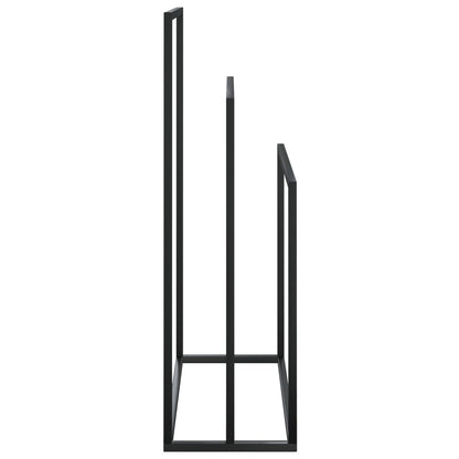 Portasciugamani da Pavimento Nero 48x24x79cm in Ferro
