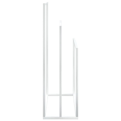 Portasciugamani da Pavimento Bianco 48x24x79cm in Ferro