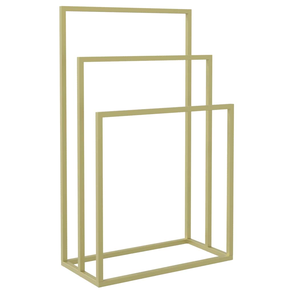 Portasciugamani da Pavimento Oro 48x24x79cm in Ferro
