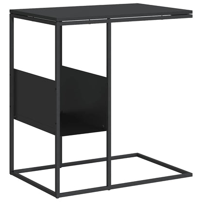 Tavolino Nero 55x36x59,5 cm Legno Multistrato
