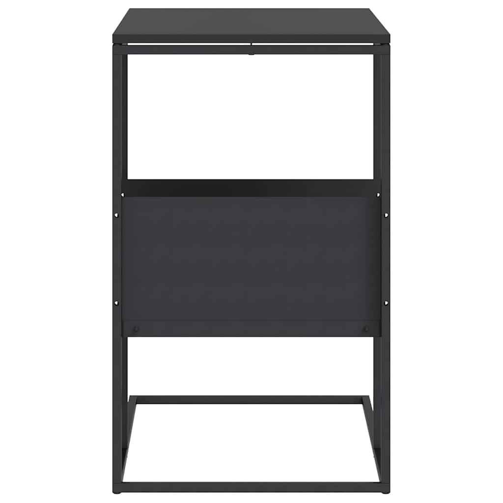 Tavolino Nero 55x36x59,5 cm Legno Multistrato