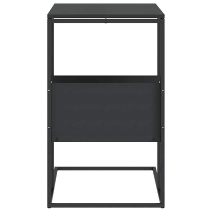Tavolino Nero 55x36x59,5 cm Legno Multistrato
