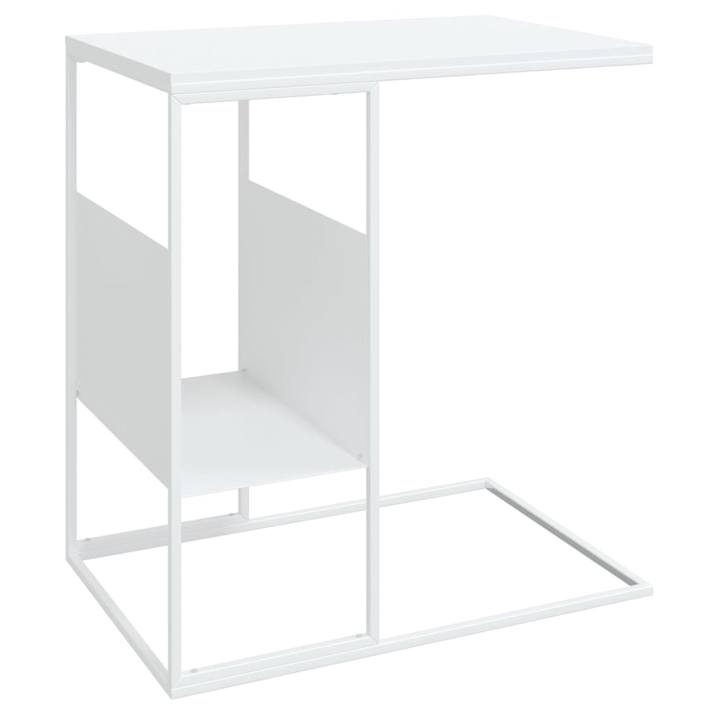 Tavolino Bianco 55x36x59,5 cm Legno Multistrato