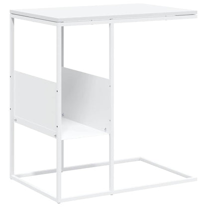 Tavolino Bianco 55x36x59,5 cm Legno Multistrato