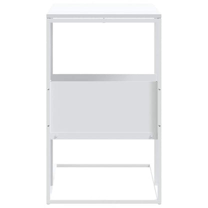 Tavolino Bianco 55x36x59,5 cm Legno Multistrato