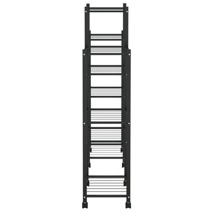 Portafiori con Ruote 83x25x103,5 cm Ferro Nero