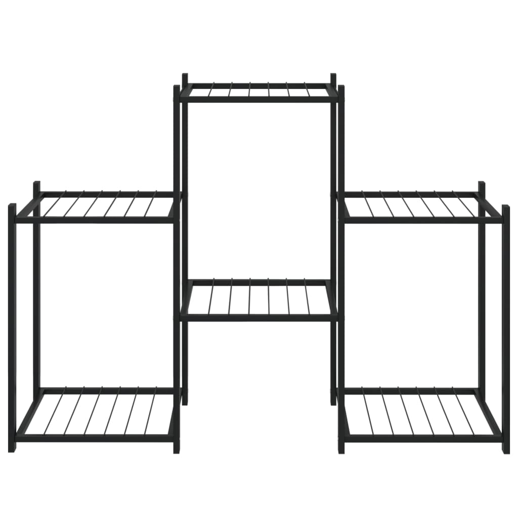 Portafiori 83x25x60 cm Ferro Nero