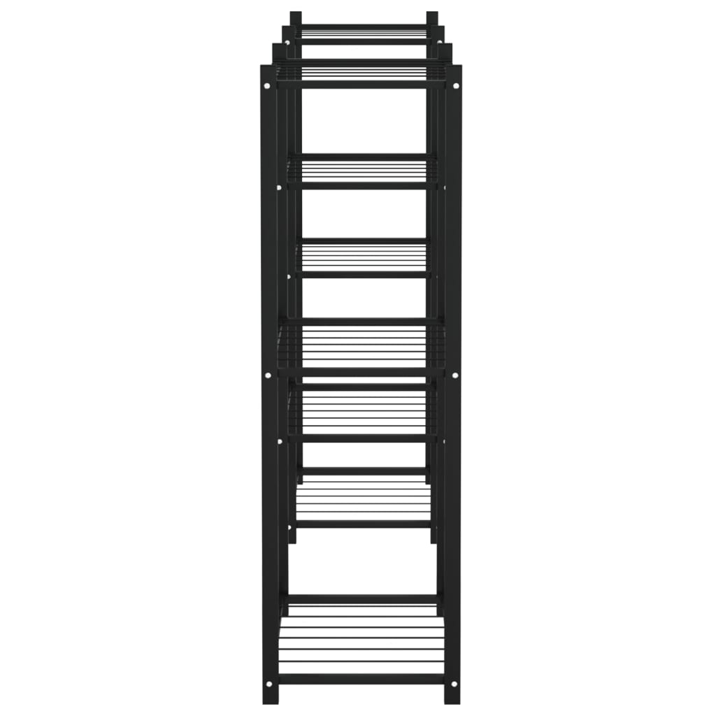 Portafiori 83x25x80 cm Nero in Ferro