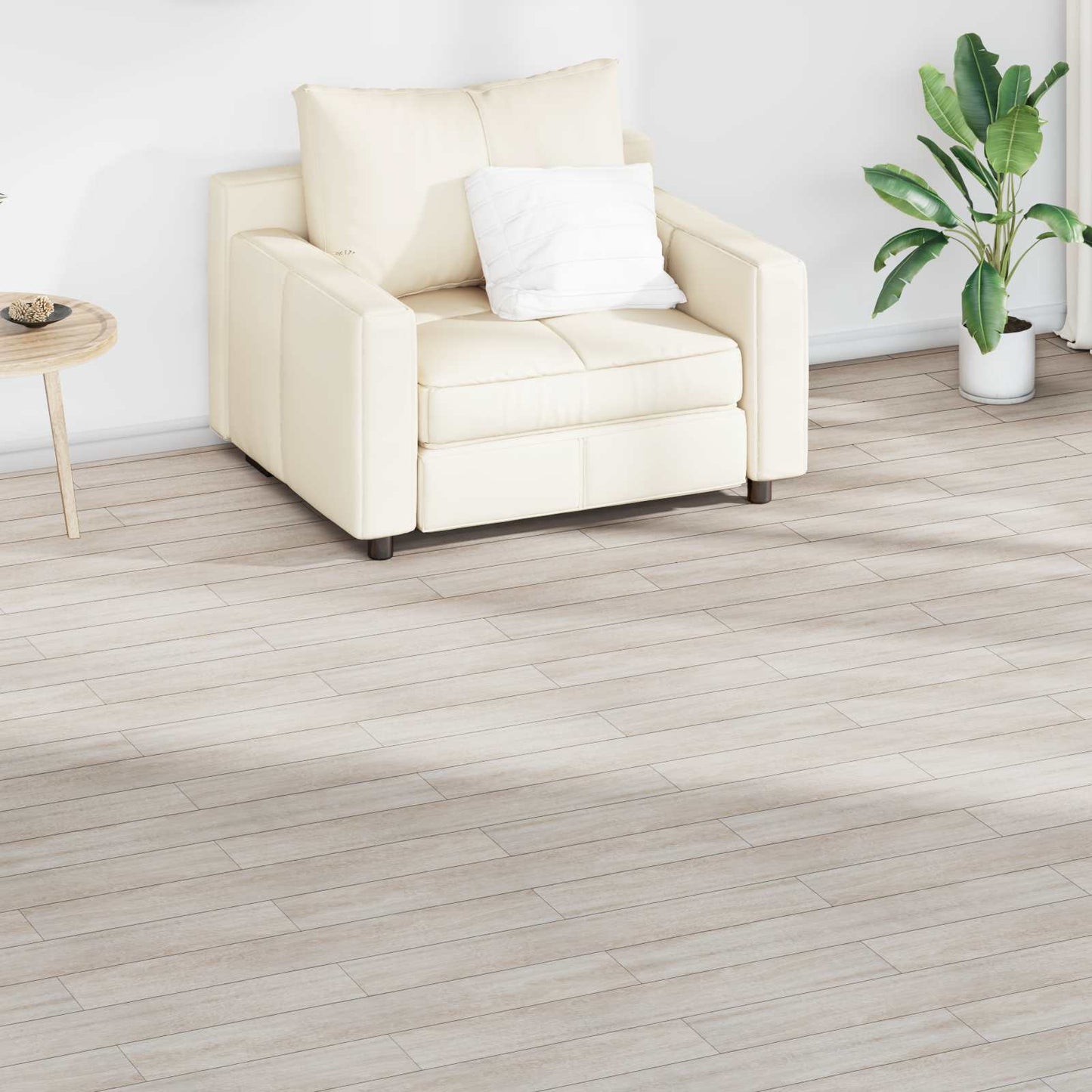 Tavole per Pavimenti 18 pcs Bianco Rovere Classico 2,51 mÂ² PVC