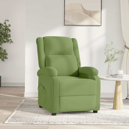 Poltrona Reclinabile Elettrica Verde Chiaro in Velluto