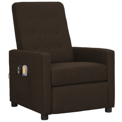 Poltrona Massaggiante Elettrica Marrone scuro in Tessuto