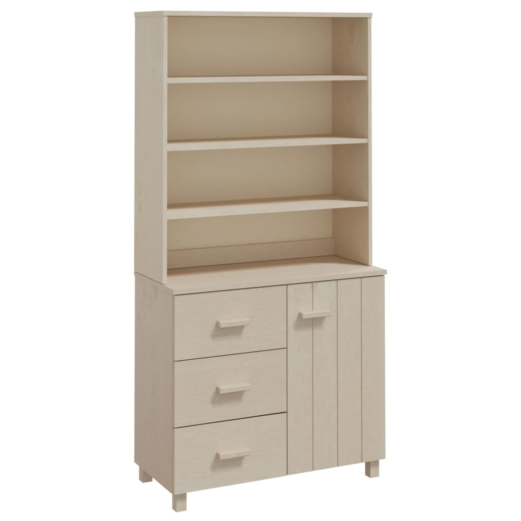 Credenza HAMAR in Legno Massello di Pino Marrone