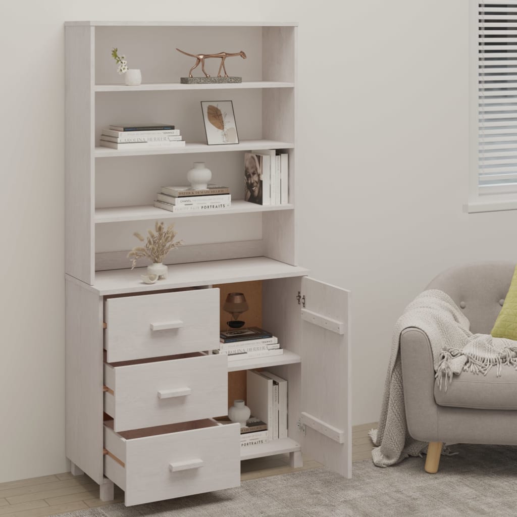 Credenza HAMAR in Legno Massello di Pino Bianca