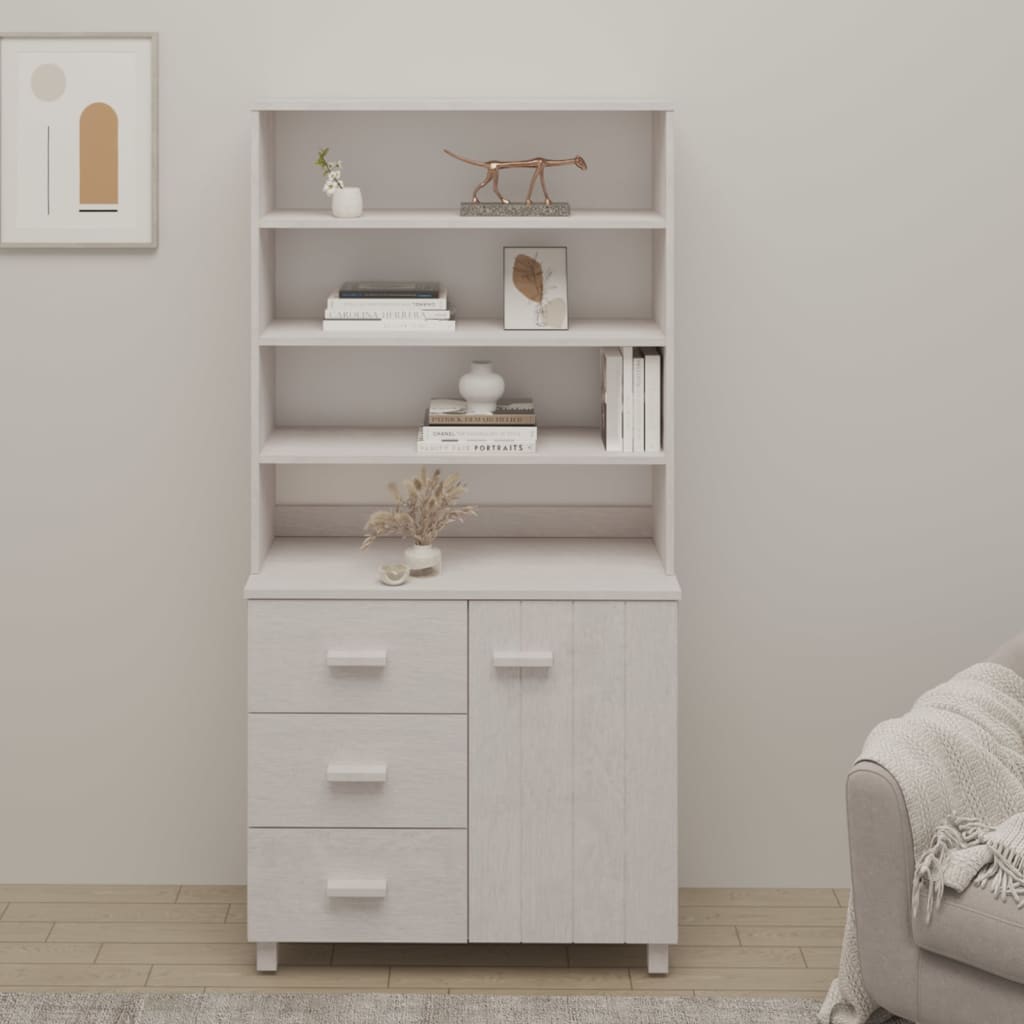 Credenza HAMAR in Legno Massello di Pino Bianca