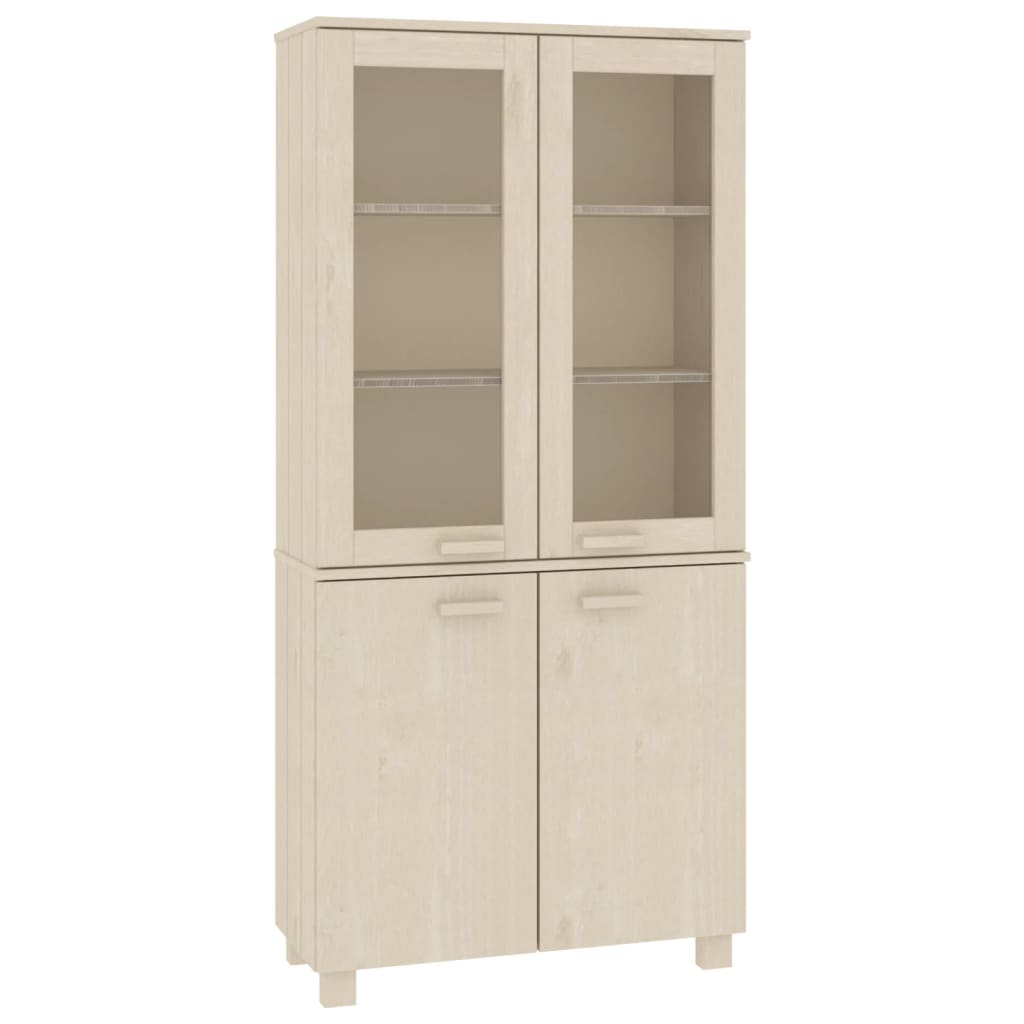 Credenza HAMAR in Legno Massello di Pino Marrone