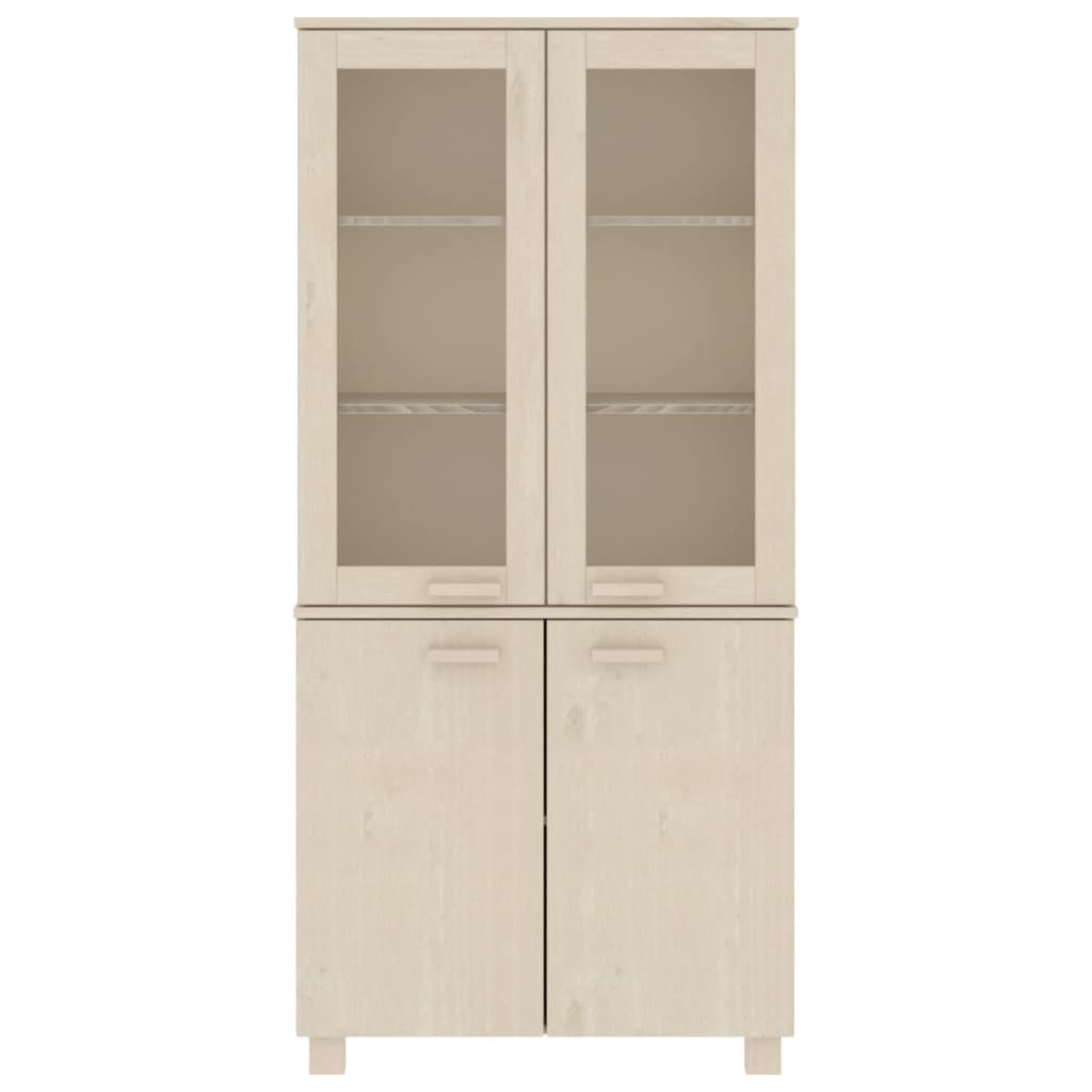 Credenza HAMAR in Legno Massello di Pino Marrone