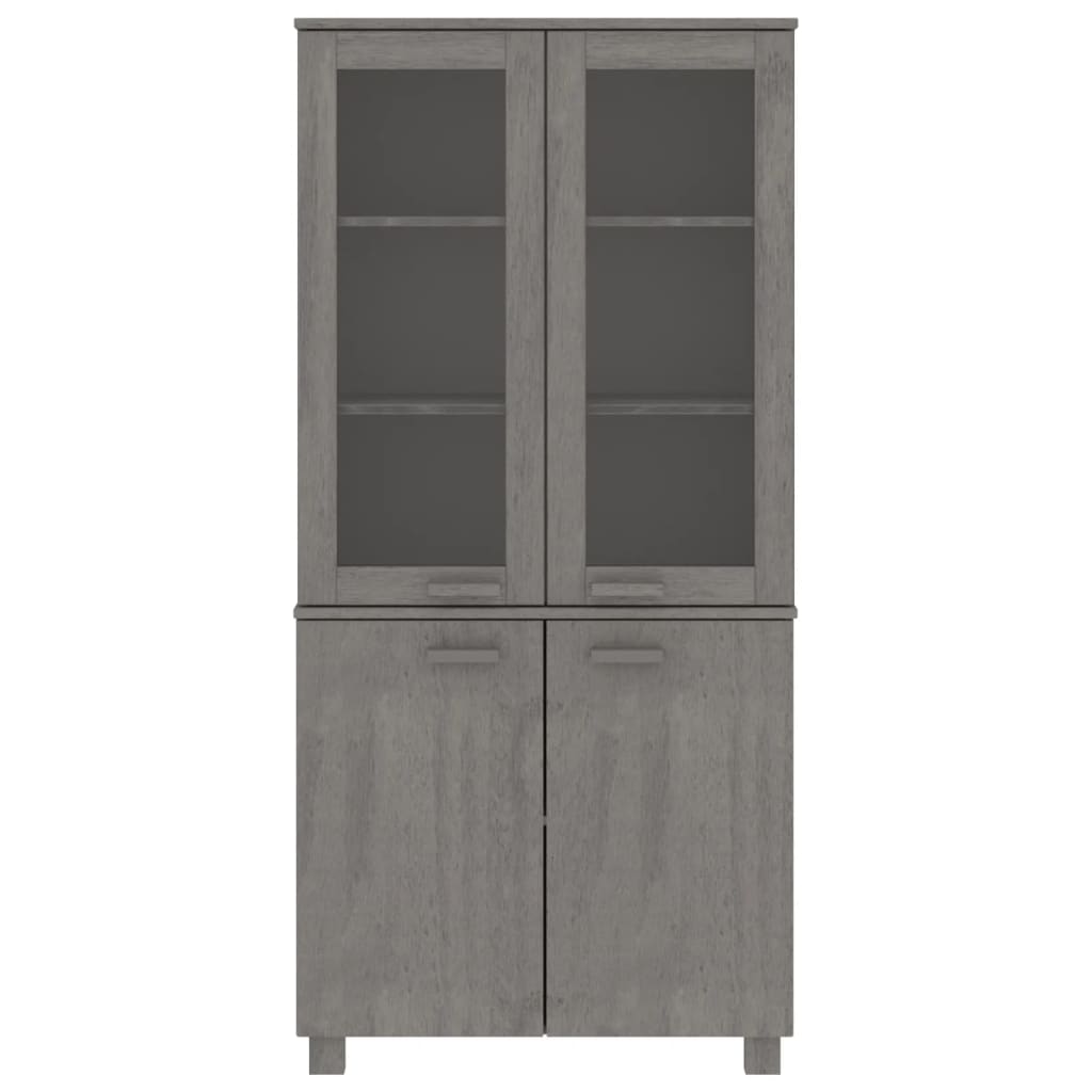 Credenza HAMAR in Legno Massello di Pino Grigio Chiaro
