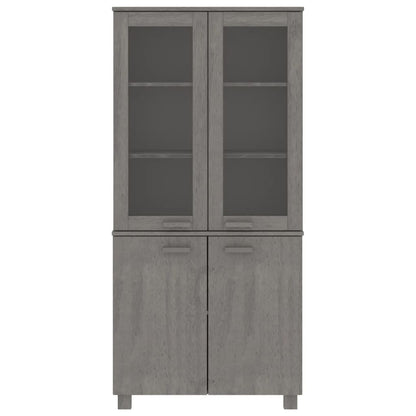 Credenza HAMAR in Legno Massello di Pino Grigio Chiaro