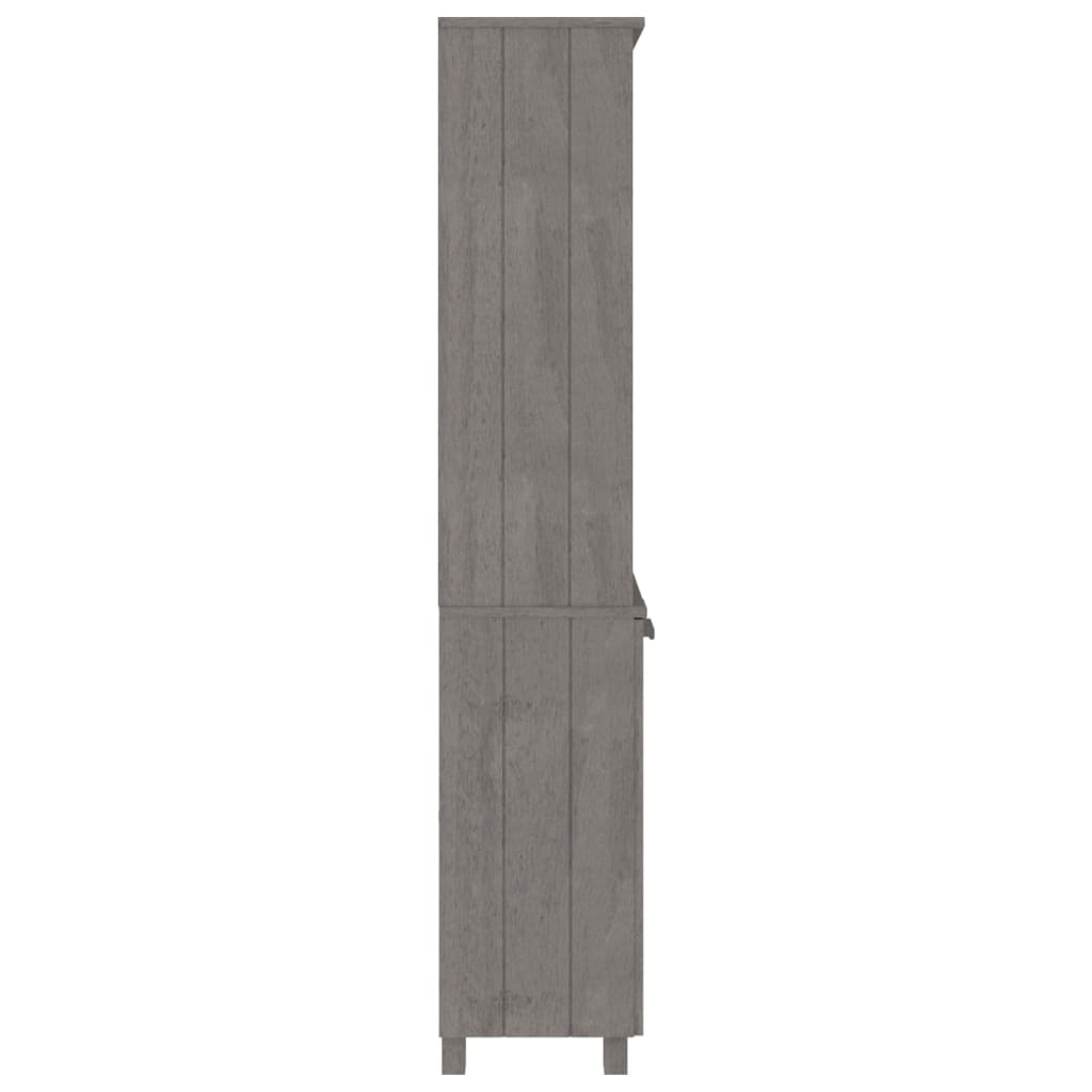 Credenza HAMAR in Legno Massello di Pino Grigio Chiaro