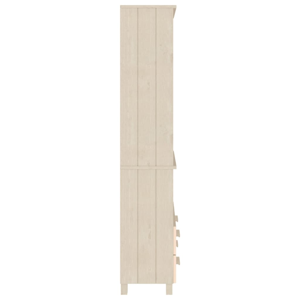 Credenza HAMAR in Legno Massello di Pino Marrone