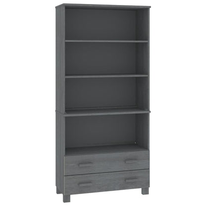 Credenza HAMAR in Legno Massello di Pino Grigio Scuro