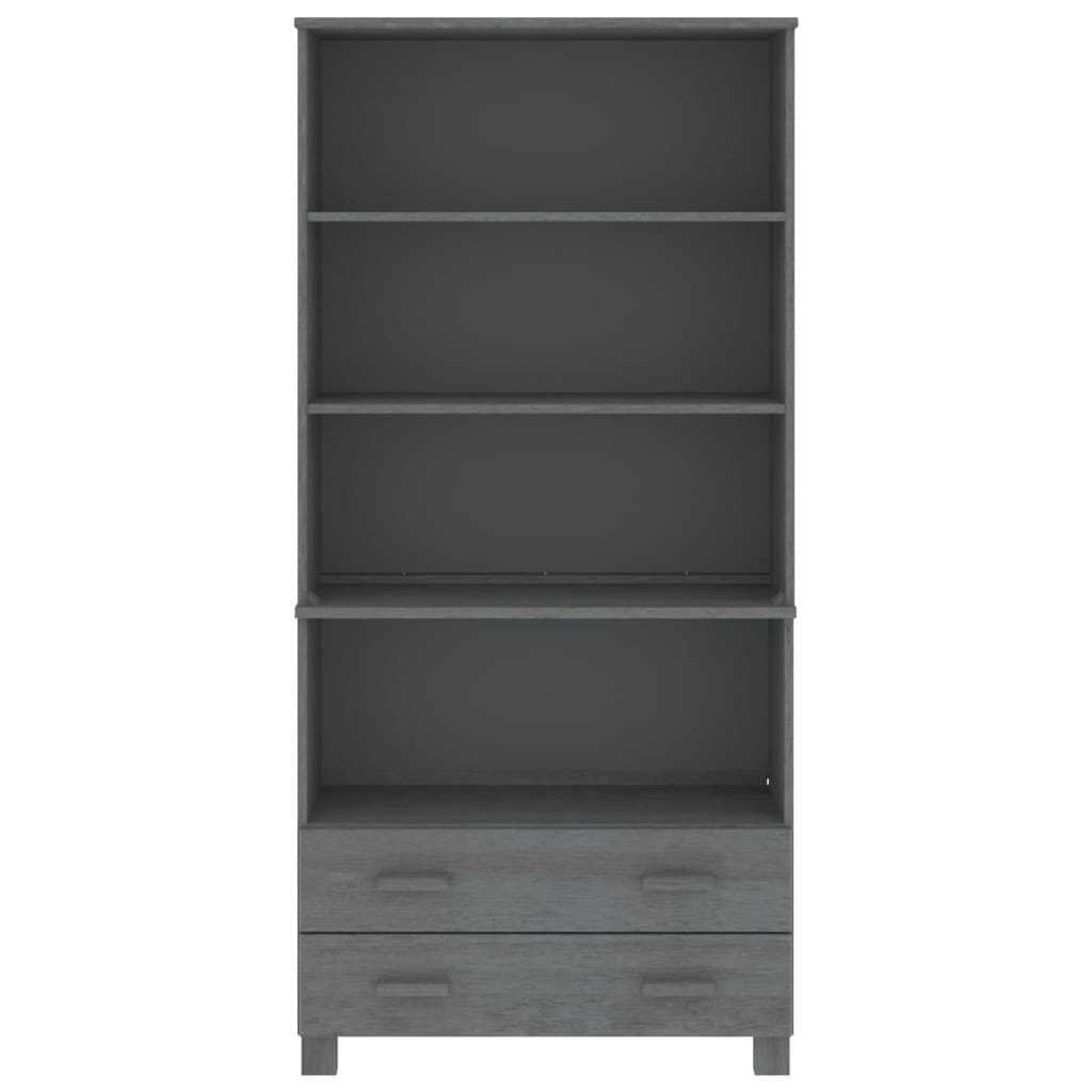 Credenza HAMAR in Legno Massello di Pino Grigio Scuro