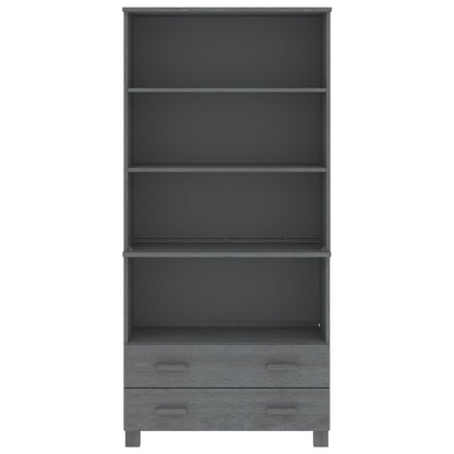 Credenza HAMAR in Legno Massello di Pino Grigio Scuro