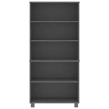 Credenza HAMAR in Legno Massello di Pino Grigio Scuro