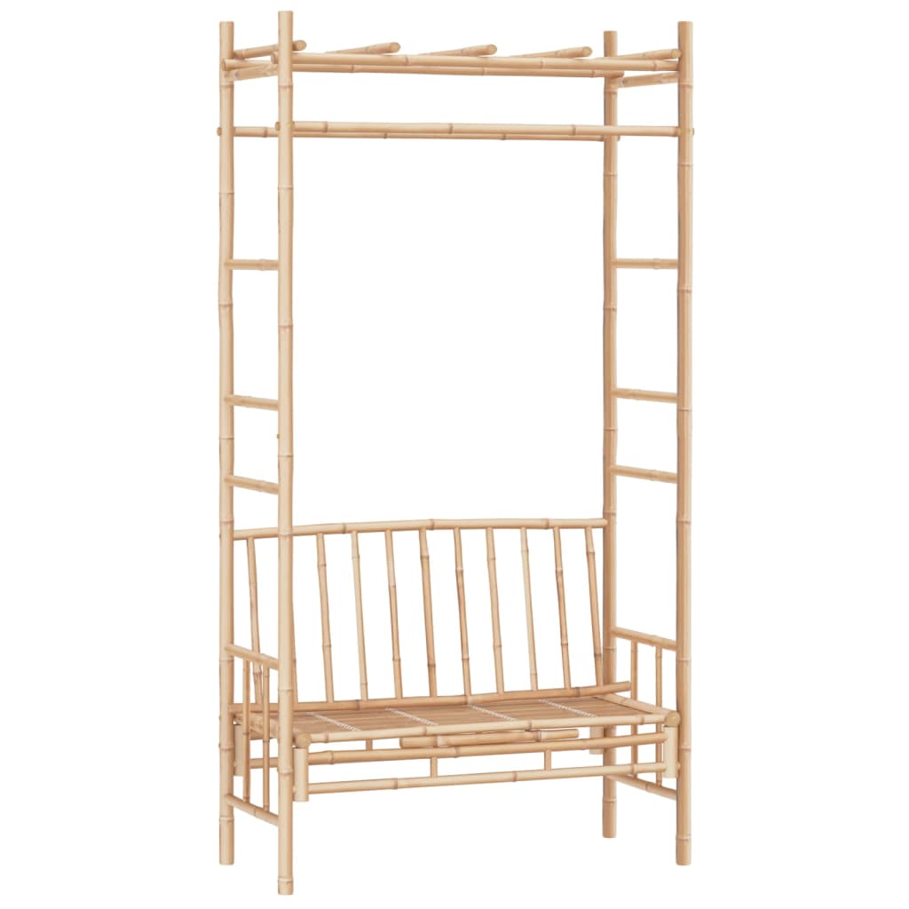 Panca da Giardino con Pergola 116 cm in BambÃƒÂ¹