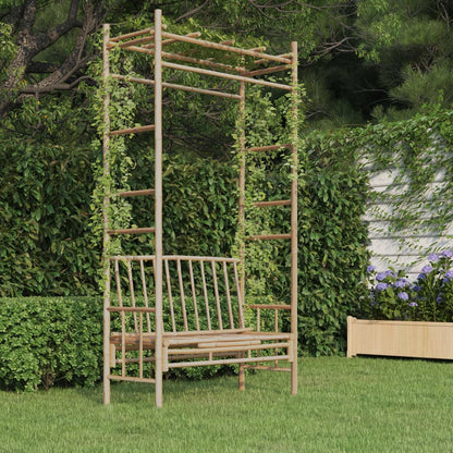 Panca da Giardino con Pergola 116 cm in BambÃƒÂ¹