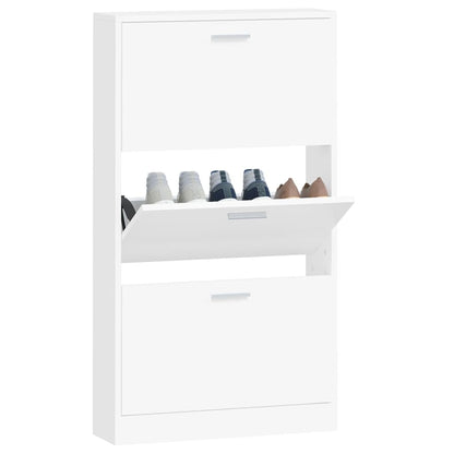 Scarpiera Bianca 59x17x108 cm in Legno Multistrato