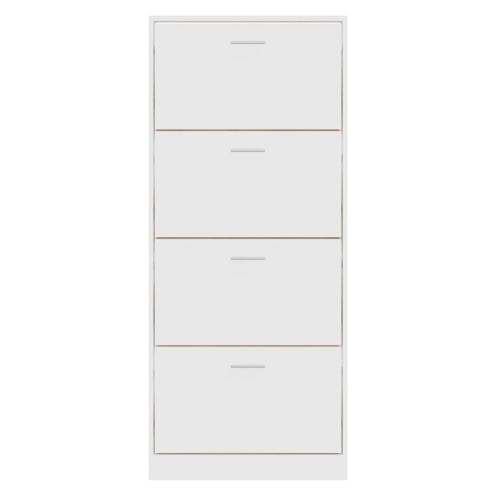 Scarpiera Bianca 63x24x147 cm in Legno Multistrato