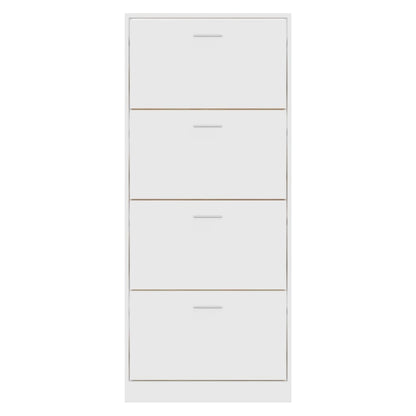 Scarpiera Bianca 63x24x147 cm in Legno Multistrato