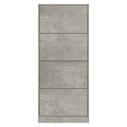 Scarpiera Grigio Cemento 63x24x147 cm in Legno Multistrato
